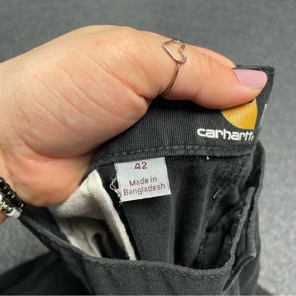 Carhartt Relaxed Fit Mens Black Cargo Shorts Size 42 - Picture 3 of 6